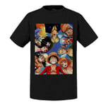 T-Shirt Enfant One Piece Equipage Pirate Selfie Manga Anime Japon