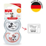 Nuk 0-6m Dummy Disney Mickey Mouse Silicone Newborn Girl Boy Soother 2 Pcs Case