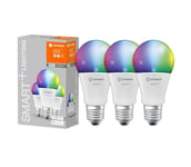 SETTI 3x LED RGBW Himmennettävä lamppu SMART+ E27/9,5W/230V 2700K-6500K - Ledvance
