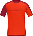 Norrøna Men's Falketind Equaliser Merino T-Shirt Arednalin/Rhubarb S, Arednalin/Rhubarb