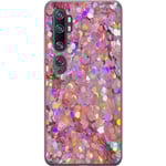 Xiaomi Mi Note 10 Transparent Mobilskal Glitter