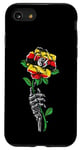 Coque pour iPhone SE (2020) / 7 / 8 Rose de l'Ouganda avec squelette drapeau ougandais racines Souvenir de l'Ouganda