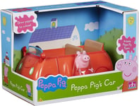 Peppa Pig Red Family Car Push Along Vehicle With Action Figure Brand New