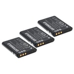 EXTENSILO 3x Batteries compatible avec Pentax Optio i90, H90, P70, P80, NB1000, RS1000, W90 appareil photo, reflex numérique (700mAh, 3,7V, Li-ion)