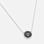 Marc Jacobs Button Silver-Plated Pendant Necklace