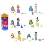 Mattel Disney Princess Toys, Royal Color Reveal Doll with 6 Unboxing Surprises, Friend Series with Character Figure, Inspired by Disney Movies, HMB69