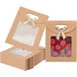 24 st tomma påsar i kraftpapper, 11,9x6,15x15,7 cm stående presentpåse