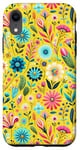 Coque pour iPhone XR Délice floral jaune canari mignon