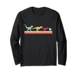 Dinosaur Cat Evolution Fun Paleontology Long Sleeve T-Shirt