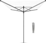 Brabantia - Lift-O-Matic - 40 Metres of Clothes Line - with Ground Spike-Ø 271cm