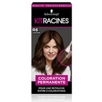 Schwarzkopf Kit Racines pour cheveux châtain R6, Coloration cheveux permanente enrichie d’une huile nourrissante, Retouche racines entre 2 colorations