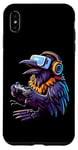 Coque pour iPhone XS Max Crow Bird Gamer Casque de jeu vidéo
