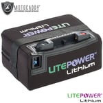 MOTOCADDY LITEPOWER UNIVERSAL 36 HOLE LITHIUM GOLF BATTERY & CHARGER +FREE BAG