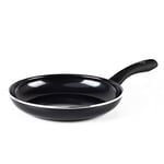 GreenChef Diamond Healthy Ceramic Non-Stick 24 cm Frying Pan Skillet, PFAS-Free, Egg Pan, PFAS-Free, Induction Suitable, Oven Safe up to 160˚C, Black