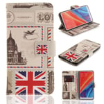Xiaomi Mi MIX 2S mobilfodral syntetläder silikon stående plånbok - Storbritannien flagga