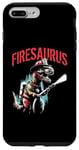 Coque pour iPhone 7 Plus/8 Plus Firesaurus T-Rex – Jeu de mots drôle de dinosaure T-Rex pompier