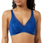 Sloggi Women's Body Adapt Twist T-shirt Padded Bra, Blue Sapphire, L