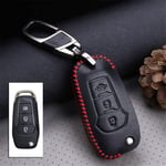 MISDH Car Key Case Cover, For Ford Focus 2 3 Fiesta Transit Ecosport Mondeo Kuga S-MAX EDGE, Keyrings Keychain Protective Key Shell Skin