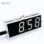 Digital Clock 4-digit Light Led Display White