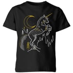 Harry Potter Unicorn Kids' T-Shirt - Black - 11-12 Years