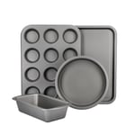 KitchenCraft Set Set of 4 Cooking Trays Steel Non-Stick Pan Oven Baking