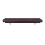 Muuto - Outline Daybed / Polished Aluminium Base Easy Leather Root