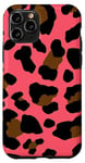 Coque pour iPhone 11 Pro Imprimé léopard rose fuschia corail élégant guépard pop art
