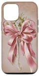 Coque pour iPhone 15 Nœuds en ruban rose mignons pour mamans
