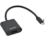 Convertisseur InLine USB type-C mâle vers DisplayPort femelle (ancien DP), 4K2K, 0,2 m, noir
