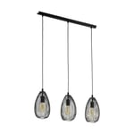 Hanging Ceiling Pendant Light Black Wire Shade 3x 60W E27 Kitchen Island Lamp