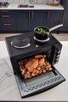 EGL 30L Mini Oven With Hobs Grill Tabletop 1400W Black
