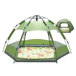 Nologo Durable Camping Tent Family Camping Tent for 3-5 Persons, with Shelter, 4 Seasons Waterproof Instant Hydraulic Automatic Pop-up with Backpack, 240 * 240 * 135cm,Easy to Install