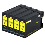 4 Yellow XL Printer Ink Cartridges for Canon MAXIFY MB2150, MB2350, MB2755