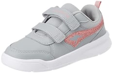 KangaROOS Unisex_Child K-ICO V Sneaker, Vapor Grey Dusty Rose, 14 UK