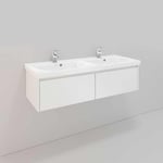 Noro Tvättställsskåp Lifestyle Concept Nedsänkt Tvättställ 120 Låg 1200D Vit, 2 lådor, H