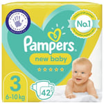 Pampers New Baby Size 3, 42 Nappies, 6-10 kg, Essential Pack, 42-Count