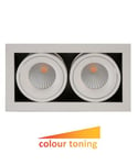 Dakota duo downlight, 30°, 2x6W LED, Colour toning, dimbar