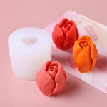 2 Pieces Tulip Small Flower Silicone Baking Mold Silicone 3D Candle Soap Mould Aromatherapy Soap Mould for Crafts DIY Handmade Soap Aroma Candle Bath Bomb Chocolate Cake Decoration