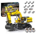BGOOD Technics Excavator Set Compatible with Lego Technic, 2071Pcs 2.4G Remote Control Crawler Excavator, Advanced Building Blocks Set for Adults and Children
