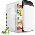 Relax4life - Mini Réfrigérateur 15L Portable -3 ℃ 50 ℃ pour Utilisation Ménager Automobile, Mini Frigo 2 en 1 avec 1 Porte & Fonction de