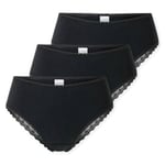 Schiesser Kalsonger 3P Modern Brazillian Slips Svart bomull 38 Herr
