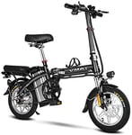 LAZNG Electric bicycle Folding Electric Bike - Portable and Easy to Store in Caravan Motor Home Short Charge with Removable Lithium-Ion Battery and 240W Brushless Silent Motor E-Bike for Adult