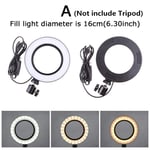 WWRRXX Selfie ring light 6.3''/10.2'' Camera Studio Ring Light Video LED Beauty Ring Light Photography Dimmable Ring Lamp+Tripod for Selfie/Live Show SizeA