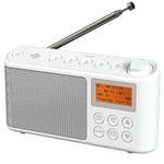 DAB Radio Portable, DAB Plus/DAB Radio, FM Radio, Small Radio, Portable Radios Mains and Battery, USB Charging for 15 Hours Playback, Large LCD Display (Spectrum by iBox)