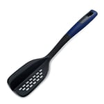 Tasty Everyday Kitchen Turner with Chopper & Mixing Function, Cooking Turner with Cutting & Slotted Surface, Multifunctional, Soft-Touch Handle, Dimensions: 35x9x4cm, Colour: Dark Blue, Grey