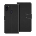 COODIO Samsung Galaxy M11 Case, Samsung M11 Phone Case, Galaxy M11 Wallet Case, Magnetic Flip Leather Case For Samsung Galaxy M11 Phone Cover, Black