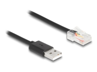 Delock - Nätverkskabel - RJ-50 (hane) till USB (hane) - 2 m - svart