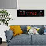 L&h-cfcahl - Grande horloge murale numérique moderne précise led température Date réveils électroniques pour bureau chambre adulte personnes âgées