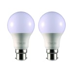 TEKLED® A60 LED Bulbs | B22 Bayonet Cap | Energy Saving 7W Light Bulb 60W Incandescent Bulb Equivalent | 4000K Dimmable 595LM | 2-Pack | Cool White