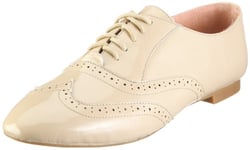 Buffalo London 210-3630 SOFT PATENT LEA 119374, Chaussures à lacets femme - Beige-TR-SW59, 37 EU